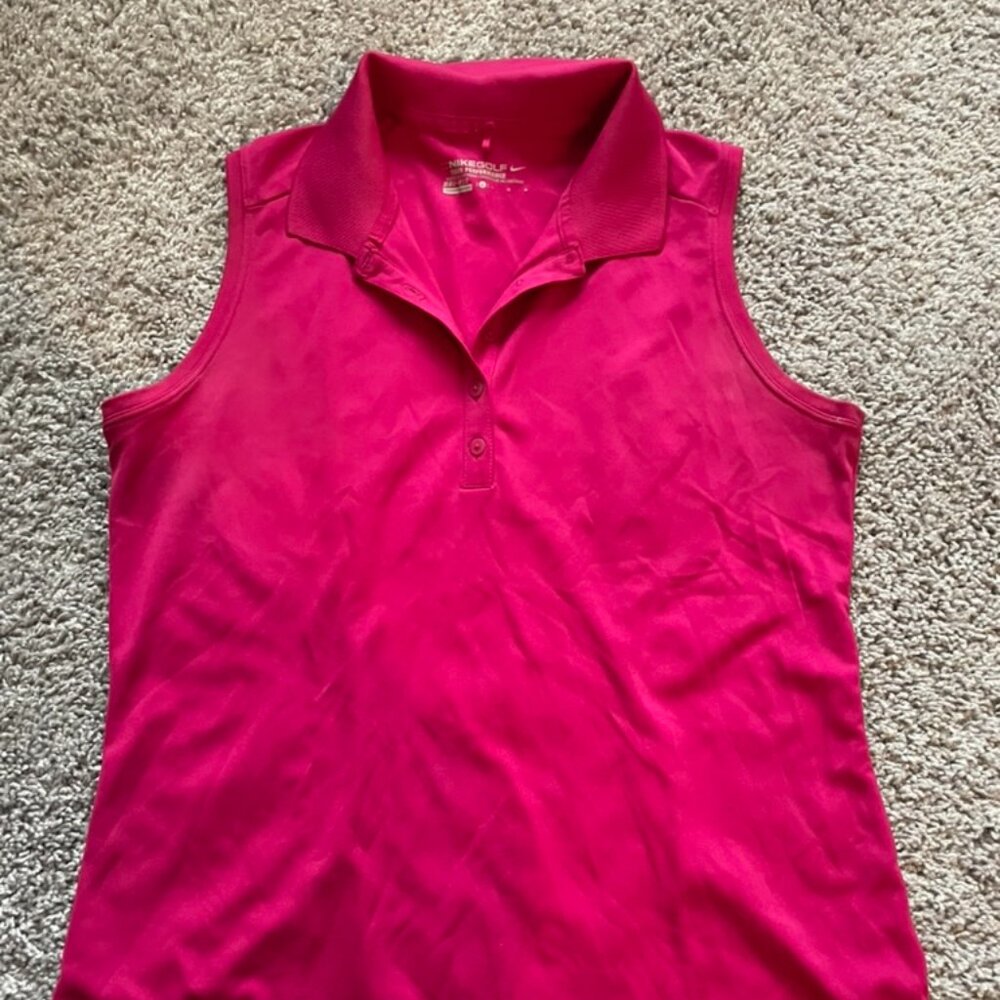 Nike Women's Sleeveless Golf/Tennis Polo - Raspberry Color - size M